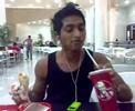 Aftab eating in kfc Aftab eating in kfc