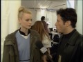 jon stewart backstage with kate moss and linda evangelista on mtv's 'house of style', 4/11/95.