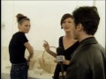 jon stewart backstage with kate moss and linda evangelista on mtv's 'house of style', 4/11/95.