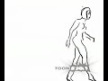 woman stand up and run