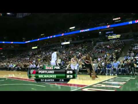 Nicolas Batum’s no look reverse layup against Bucks