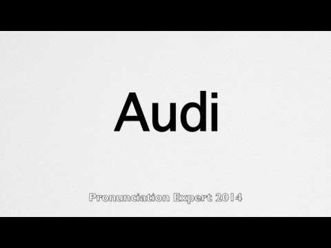 how to pronounce audi