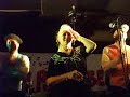 3 ladies from crowd invited to stage with the tams during this number my wife evelyne shows she can still move with the beat.