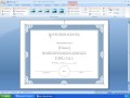 Word 2007 Tutorial 17 - Making A Certificate With A Template