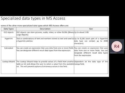 3 Creating Tables in MS Access