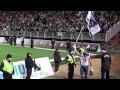 Anwar Stewart (Montreal Alouettes) gives his 2009 Grey Cup cap to a young Stampeders fan