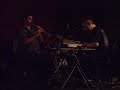 ariel shibolet (soprano sax), eran sachs (electronics) & ofer bymel (cymbal) on june 1st 2007 at one of the tel aviv meetings held at hagada hasmalit, tel aviv, israel.