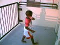 Dancing to his own music Dancing to his own music