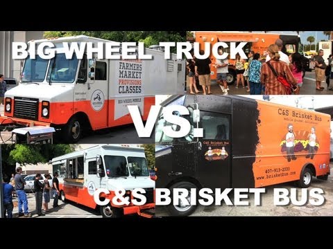 Big Wheel vs Bus - Orlando Bacon Off 2012: Big Wheel Truck vs. The Brisket Bus who won?