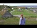 Viking hiking in Lanse aux Meadows Newfoundland