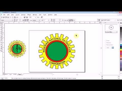 how to draw nnpc logo in coreldraw