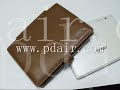 Pdair Leather case for Asus Eee PC 700/701 - Book Type Brown