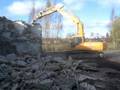 Demolition of concrete building in Laihia