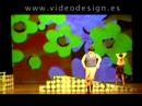 video design for a theater comedy Comedy about 5 first kisses. Title: Beso a beso. Find more info at www.videodesign.esisadora opart