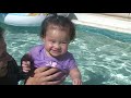 Kylee swims in the pool - her first time (part 4)