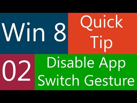 Windows 8 Quick Tip 02: Disable That Annoying Track Pad App Switching Gesture