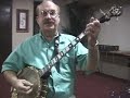 jim robinson (88) jams with henry fries, emmett stephenson, john stephenson, glen parks and an unidientified player at banjo international rally in eureka springs, 2001