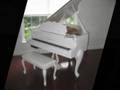 White Gloss Baby Grand Player Piano, Queen Anne Legs $9800.
