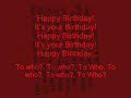 Tonic ft. Ron J ~ Happy Birthday To Who?~ Lyrics Tonic ft. Ron J ~ Happy Birthday To Who?~ Lyrics