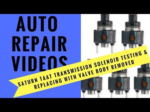 transmission pressure solenoid - Saturn TAAT Transmission Solenoid Testing & Replacing with valve body removed... If you have problems or questions, let me know, Or visit http://www.saturnfa...