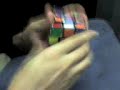 Michael killing time on the bus - Rubik cube