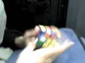 Michael killing time on the bus - Rubik cube