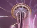 Space Needle Lights Up Sky