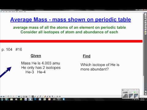 how to determine abundance of isotopes