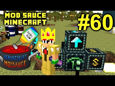 Minecraft Mod Sauce Ep. 60 - Max Upgraded Ender Quarry !!! ( HermitCraft Modded Minecraft )