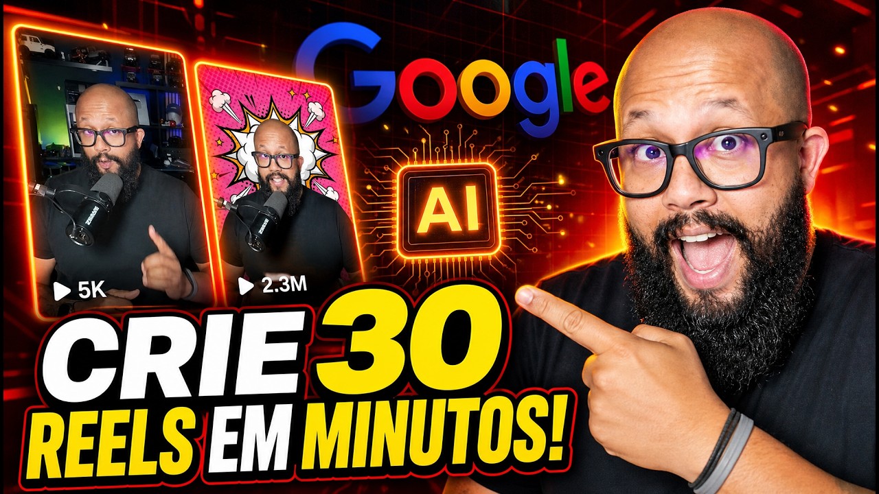 FAÇA 30 REELS VIRAIS com a NOVA IA do GOOGLE em Minutos (Grátis)