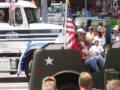 military vehicles at 4th of July parade in Bothell, WA