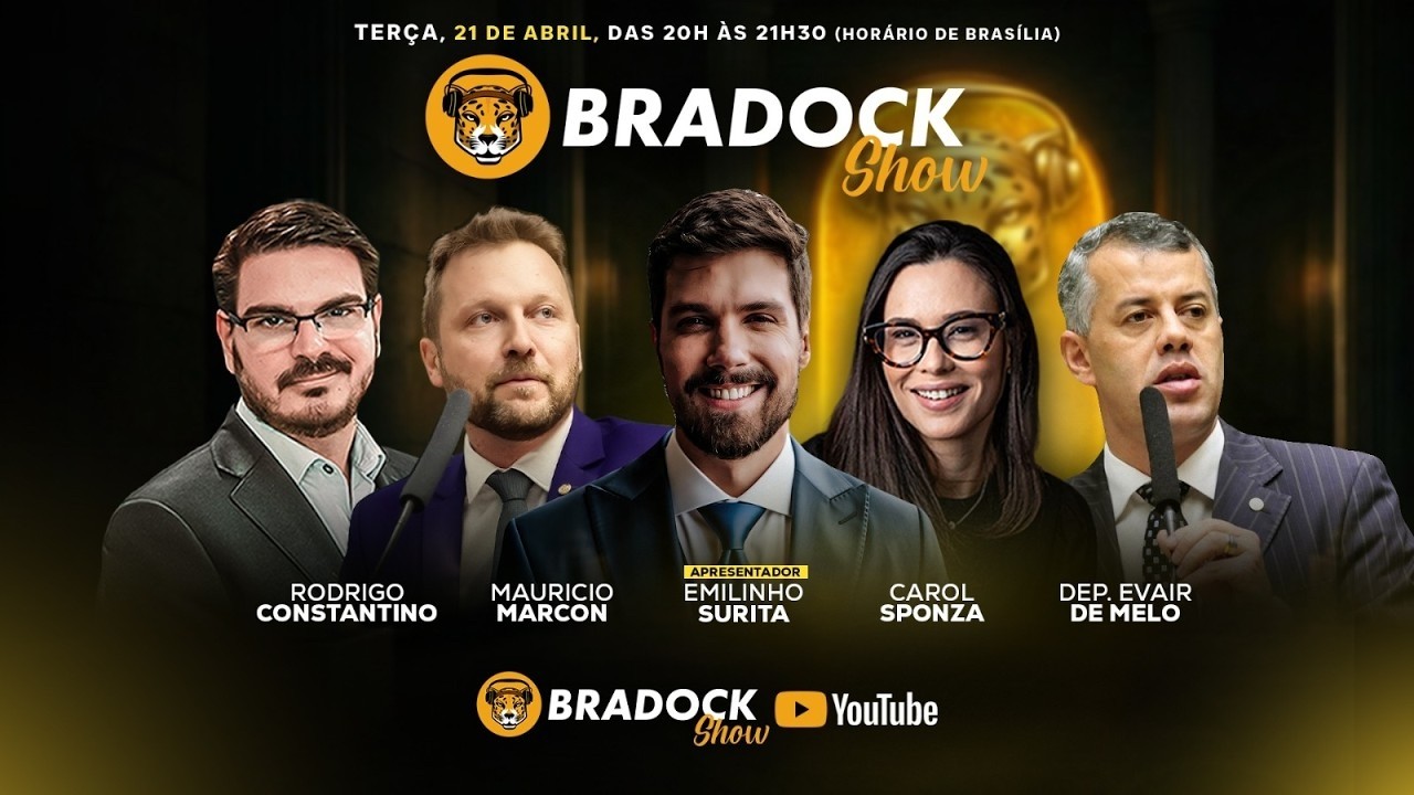 Bradock Show 21/04/26 - EVAIR DE MELO, Emilinho, Rodrigo Constantino e Mauricio Marcon
