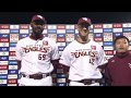 2019年4月12日 東北楽天・ハーマン投手・ブラッシュ選手ヒーローインタビュー