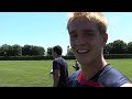 July 16, 2009: The US Men's National Team is in Philadelphia preparing for the CONCACAF Gold Cup quarterfinals. Philadelphia Eagles kicker David Akers stopped by training and worked on some field goals with Santino Quaranta and Stuart Holden