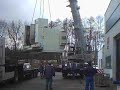 CNC-Fr�se abladen vom Tieflader, Autokran DEMAG 60 Tonner