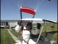 Skydiver Lands On Golf Cart
