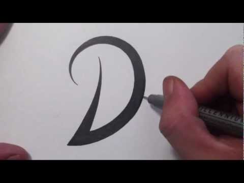 how to draw letter d