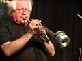lowther (trumpet) and russell (guitar) play the mopomoso free imrovisation night at the vortex jazz bar in london on 16th june 2008. filmed by helen petts.
