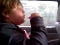 Car ride home from Atlanta, singing some Black Eyed Peas song, he's crazy.