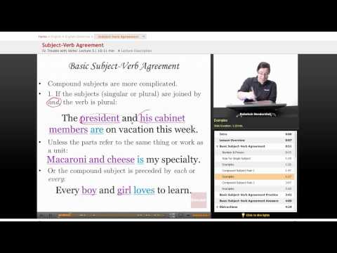 Subject (grammar) - Watch more http://educator.com/language/english/english-grammar/hendershot/ Other subjects include English Composition, as well as high school and college ma...
