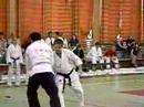 Večer bojovníků po ukončeném 11. mistrovství ČR v Allkampf-Jitsu v Krnově dne 12.5.2007 - vystupuje Petr Hermann a členové oddílu