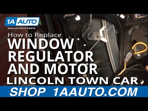 How To Replace Install Front Window Regulator and Motor PART 2 Lincoln Town Car 98-11 1AAuto.com