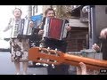 Accordian, guitar and musical saw performance