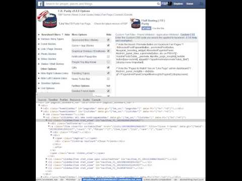 how to remove facebook timeline with f.b. purity