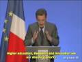 reactions on sarkozy's speech on french research. january 22, 2009. french version: www.youtube.com