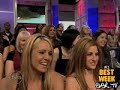 tyra banks acting all sorts of weird then eventually falling backwards on the couch.