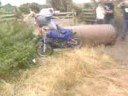 The wrong way to stop a dirt bike - crash, dirt bike, fail, ouch, painful