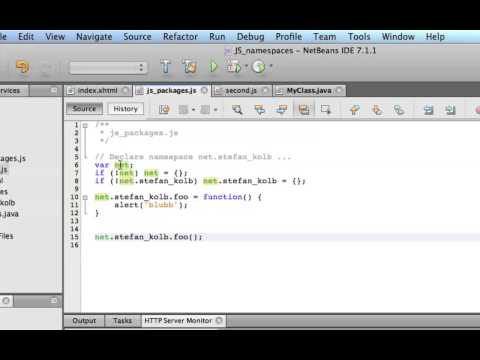 how to define namespace in javascript