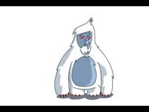 how to draw yeti