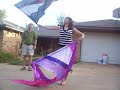 Practicing Colorguard